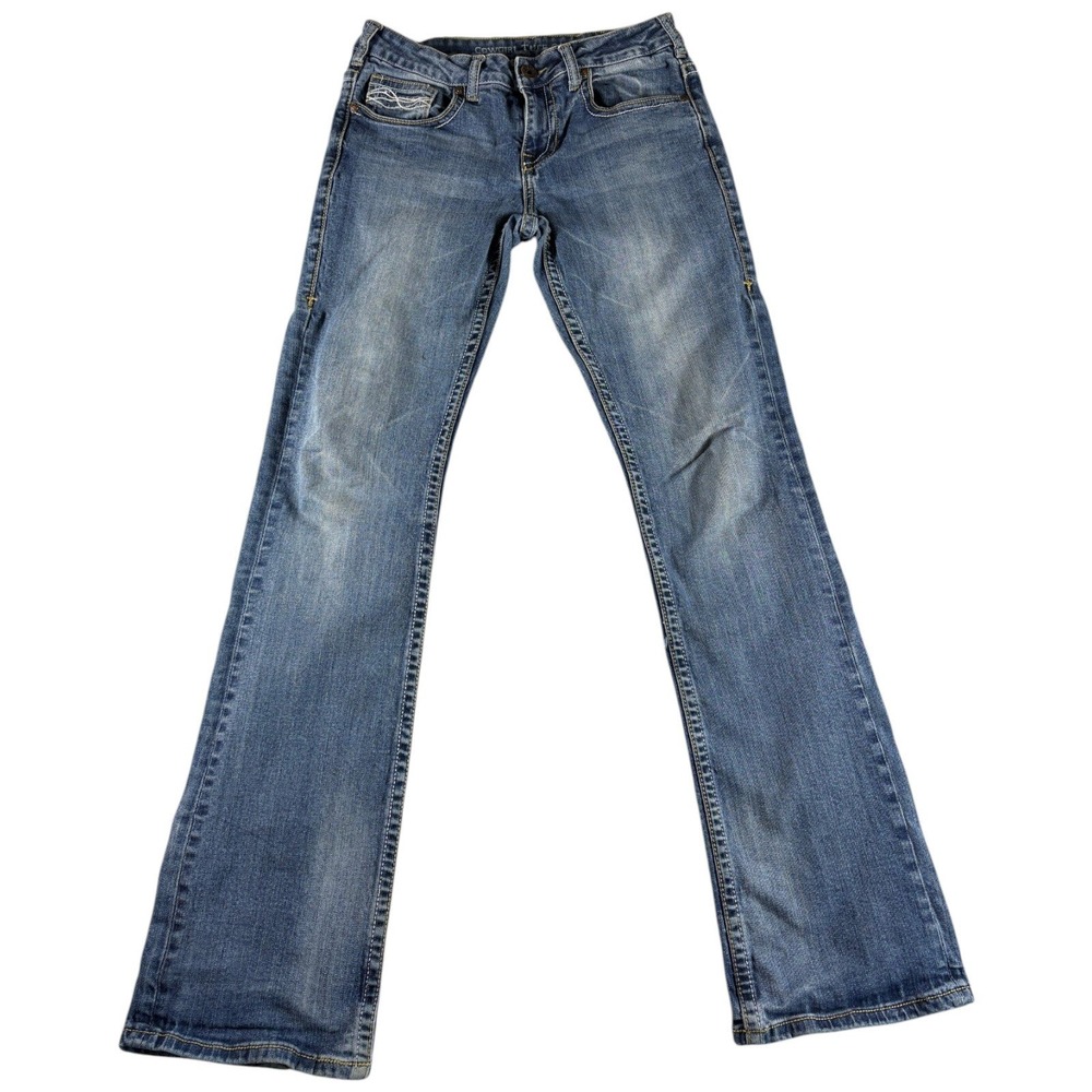 Cowgirl Tuff Co. Western Bootcut Jeans Women's 29x35 Blue Denim Mid Rise Stretch